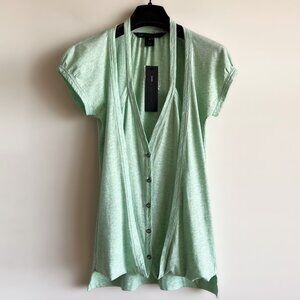 MARC by Marc Jacobs Green Short Sleeve Top 100% Cotton, size X-Small